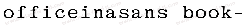 officeinasans book字体转换
